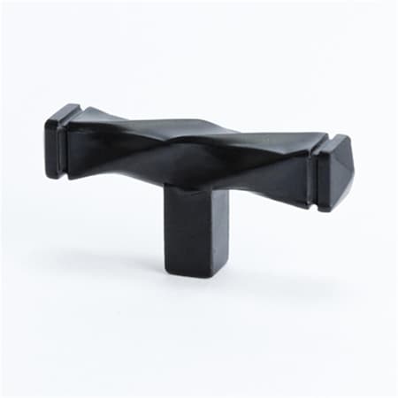 Hd Berenson 2.5 x 0.5 in. Knob- Rhapsody Twisted- Satin Black BE3046 155